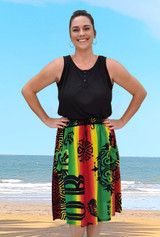 Lenah Ladies Flowy Summer Pocket Skirt, Easy Fit, Breathable Rayon Material, Light & Comfortable, Print #7, From Tropical Summer Clothing Shop in Cairns, Australia