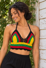 Bobby Reggae rasta halter top with tie back