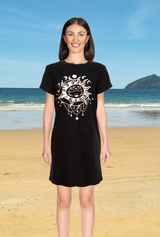 tshirt dress black