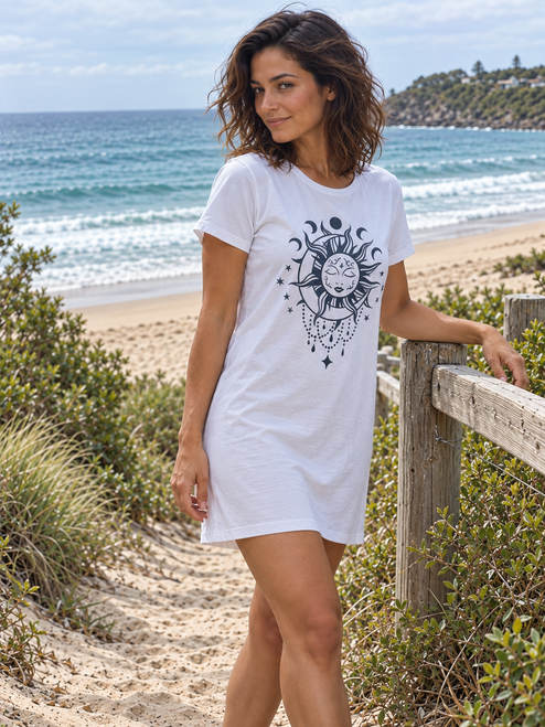t-shirt dress White