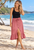 Tanya shirring elastic waist long Summer Skirt, Easy Fit, Flowy, Breathable Rayon Fabrics, Light & Comfortable, Plain light rose 2, From TropicalSummerClothing.com.au in Cairns, Australia