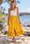 Tanya shirring elastic waist long Summer Skirt, Easy Fit, Flowy, Breathable Rayon Fabrics, Light & Comfortable, Plain Mustard, From TropicalSummerClothing.com.au