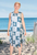 Ella swing dress, sleeveless summer dress, color sea shells emerald