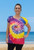 Gabby Ladies Summer Top, Relaxed Fit, 100% Cool Rayon Material, Light & Comfortable, Rainbow Tye Dye Design, From Tropical Summer Clothing Store in Cairns, Australia