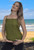 Jay Ladies Summer Camisole Top, Easy Fit, Light Rayon Fabric, Breathable & Comfortable, Green Block, From Tropical Summer Clothing in Cairns, Australia