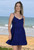 Ally Baby Doll Ladies Summer Strap Dress, Relaxed Fit, Rayon, Color Navy, From Tropical Summer Clothing Shop in Cairns, Australia