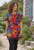 Ladies Summer Fringe Top, Butterfly Print, Plus Size, Relaxed Fit, Breathable Rayon Fabric, Light & Comfortable, red, From Tropical Summer Clothing Store in Cairns,