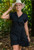 Jessica Ladies Summer Wrap Dress, Rayon, Light & Comfortable, Plain Black, From Tropical Summer Clothing in Cairns, Australia