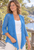 Sharon bolero knit jacket Turquoise