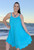 Lisa Long Summer Dress, Sleeveless, Rayon, Relaxed Fit, Cool & Comfortable, Plain Turquoise, From Tropical Summer Clothing Shop in Cairns, Australia