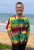 Print 6 Jason collarless African style reggae rasta shirt or top
