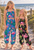Jasmine flamingo kids set shirring top and genie pants elastic waist and ankles Color turquoise & Black flamingo buy wholesale from Australia