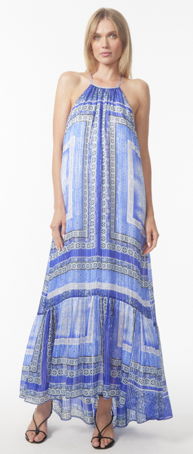 Tiana Dress in Blue Bavarian Print
