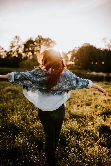 Bleached Denim Long Sleeve - Light