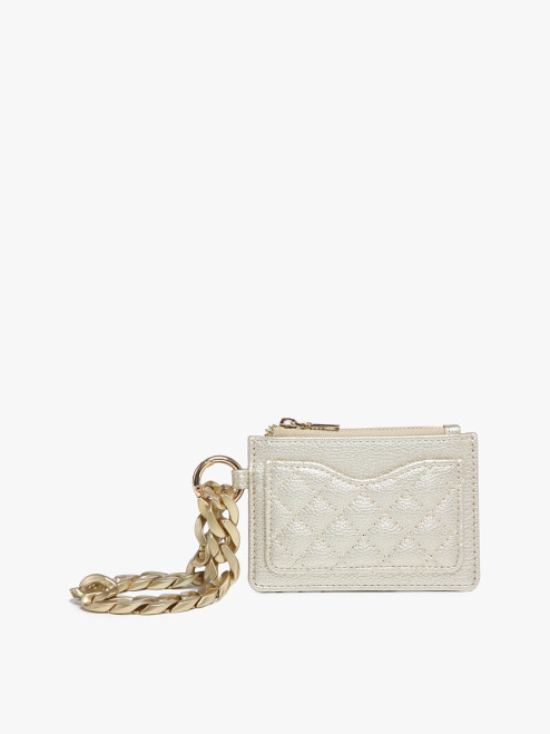 Megan Quilted Wallet With Chain Bangle