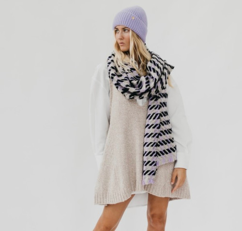 Tan Houndstooth Scarf