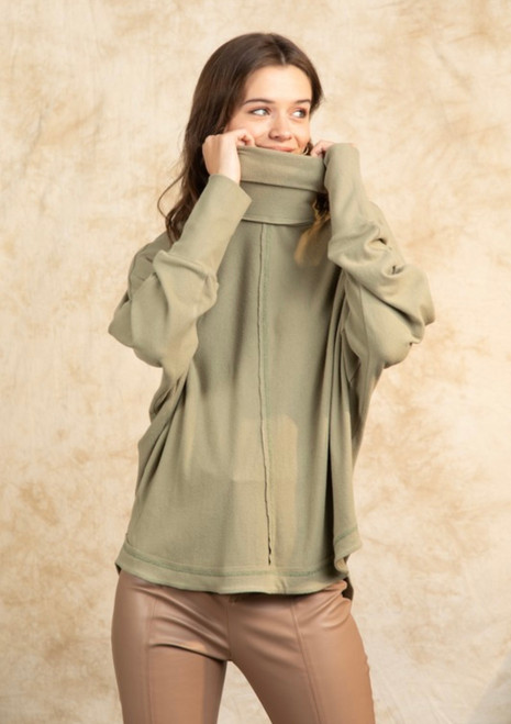 Sage Mock Neck Tunic