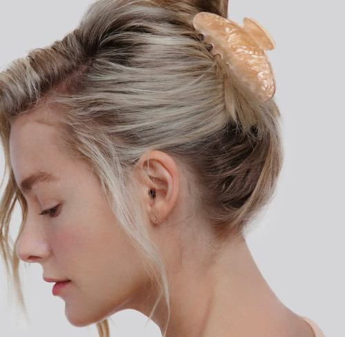 Blonde Marble Hair Clip