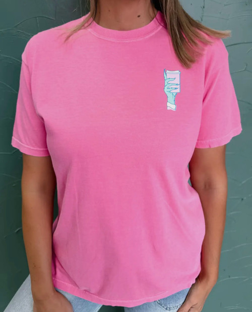 Grinch Pink Coffee Tee