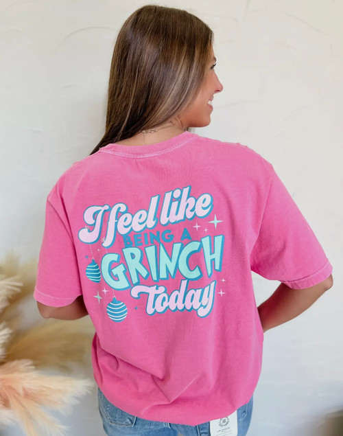 Grinch Pink Coffee Tee