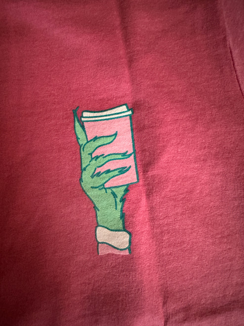 Grinch Pink Coffee Tee