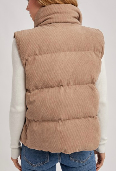 Corduroy Puffer Vest
