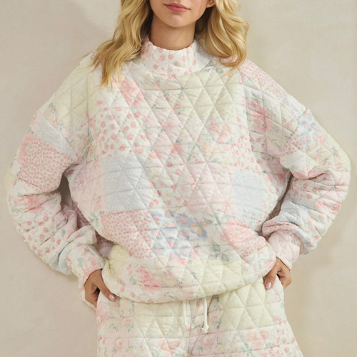Heirloom Garden Quilted Pullover