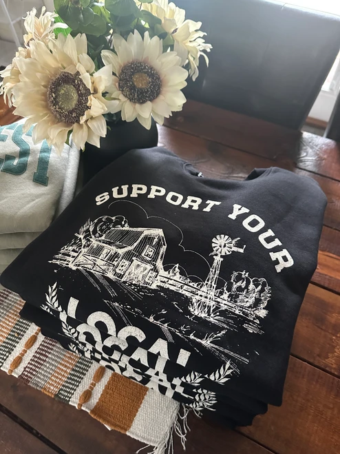 Support Farmers Black Sweatshirt