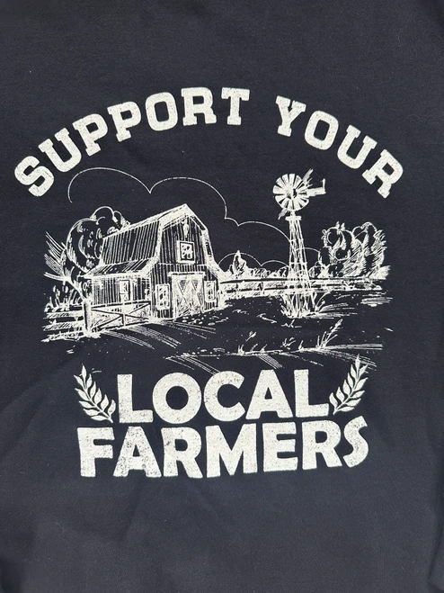 Support Farmers Black Sweatshirt