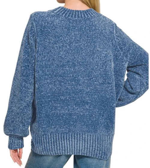 Chenille Blue Sweater