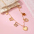 Amber Hearts Charm Necklace