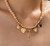 Beige Beaded Bow Necklace