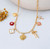 Red Checkered Heart Charm Necklace