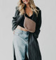 Woven Bum Bag - Taupe Suede