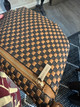 Woven Bum Bag - Checkered Coffee