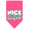 Nice Until Proven Naughty Screen Print Pet Bandana 