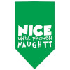 Nice Until Proven Naughty Screen Print Pet Bandana 