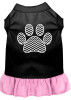 Chevron Paw Screen Print Dress 