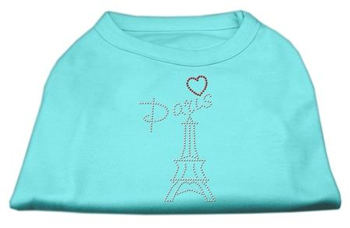 Paris Rhinestone Shirts Aqua Xxxl(20)