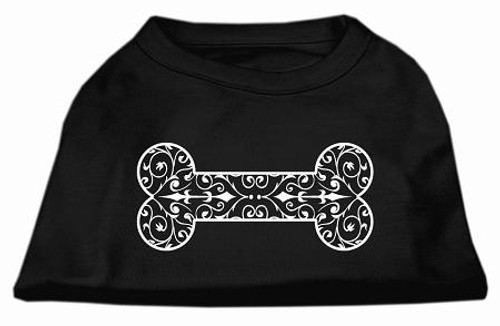Henna Bone Screen Print Shirt Black Sm (10)