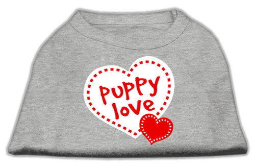 Puppy Love Screen Print Shirt Grey Xxl (18) - 51-59 XXLGY