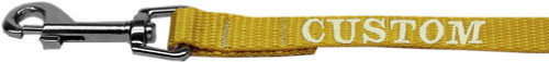 Custom Embroidered Made In The Usa Nylon Pet Leash 1in By 6ft Golden Yellow