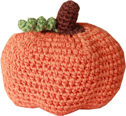 Knit Knacks Fall Pumpkin Organic Cotton Small Dog Toy