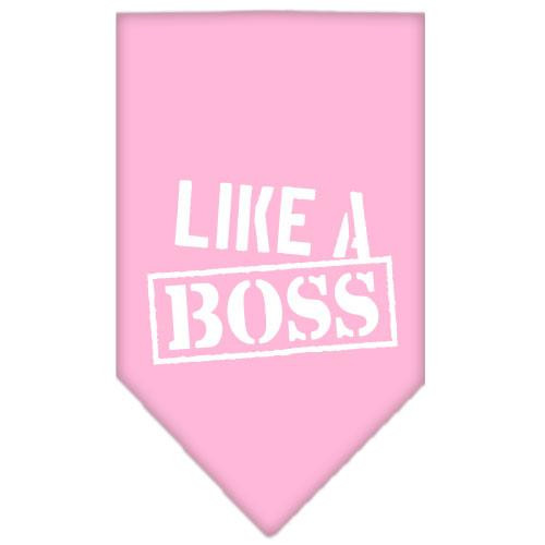 Like A Boss Screen Print Bandana Light Pink Large