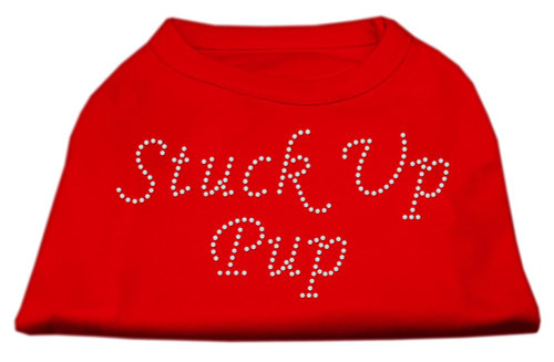 Stuck Up Pup Rhinestone Shirts Red Xl (16)