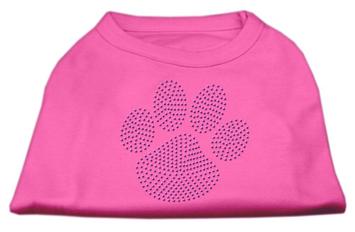 Purple Paw Rhinestud Shirts Bright Pink L (14)