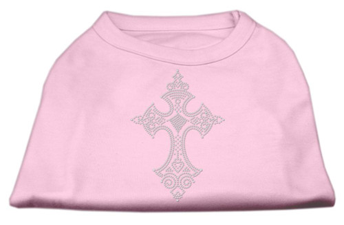 Rhinestone Cross Shirts Light Pink S (10)