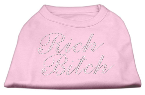Rich Bitch Rhinestone Shirts Light Pink Xl (16)