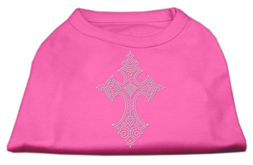 Rhinestone Cross Shirts Bright Pink Xl (16)