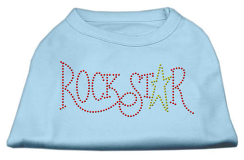 Rockstar Rhinestone Shirts Baby Blue S (10)